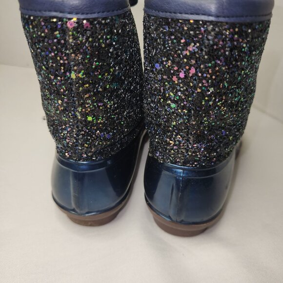 Jessica Carlyle Girls Size 2 Blue Sparkle, Glitter Rainboots GAVIN-04T - Picture 5 of 8